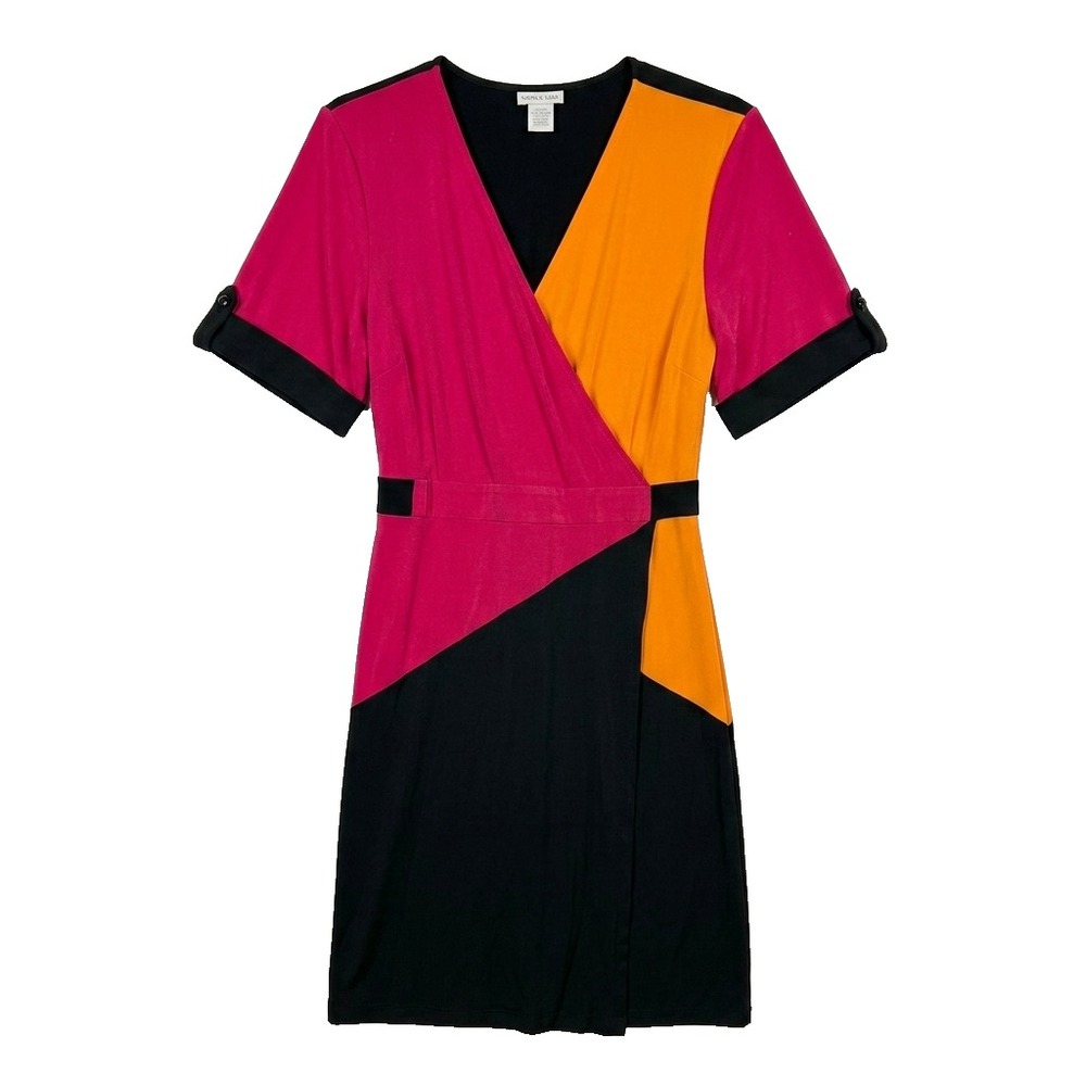 NWT Monroe & Main Retro Mod Colorblock Dress Women Size 1X Office Siren Career